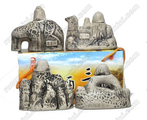 CN-096 Chinese mini bottle 4 moutains ceramic set