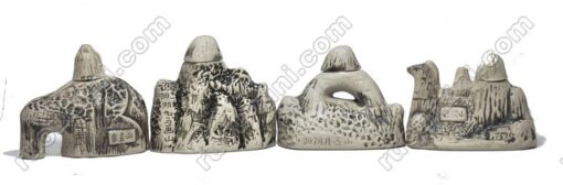 CN-096 Chinese mini bottle 4 moutains ceramic set - Hình ảnh 2