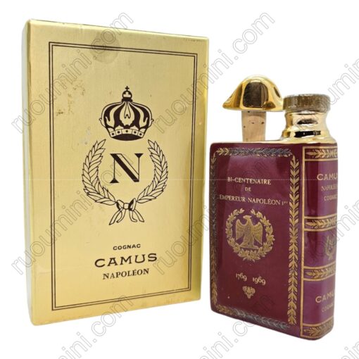 CO-CA-018 Miniature rare Camus Book Napoleon Dark Red edition, 22k gold plated - Hình ảnh 2