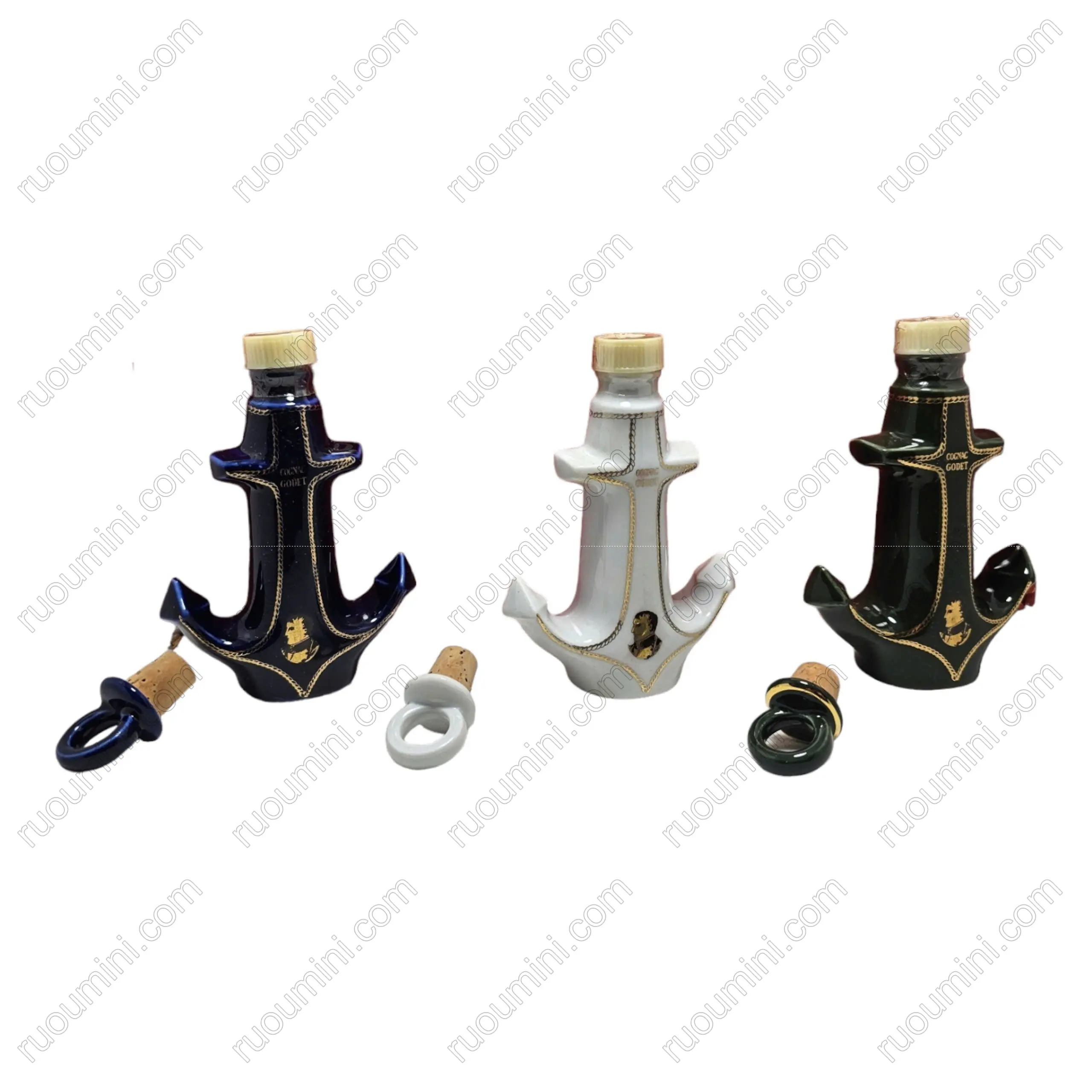 CO-GO-007 Godet cognac Anchor set , mini bottles, miniflaschen - Image 3