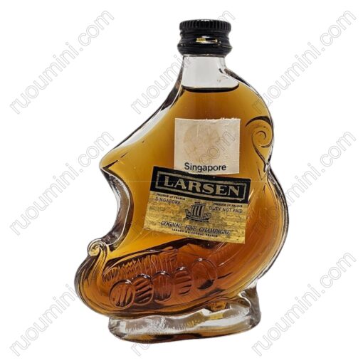 CO-LAR-017 Rare Larsen cognac ship shape GLASS VERSION SET - Hình ảnh 6