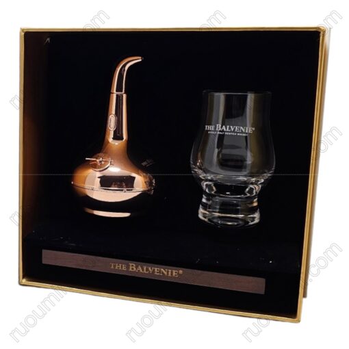 PK-017 THE BALVENIE Set gold rose plated Post still (by metal) & glass - Hình ảnh 3