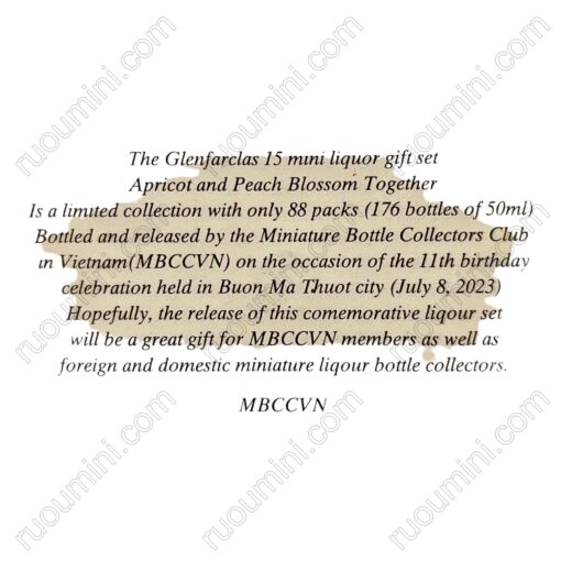 WH-GFC-005 Glenfarclas limited 88 set,  11th Anniversary of MBCCVN - Hình ảnh 5