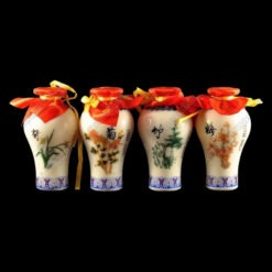 CN-152 Chinese mini bottle ceramic set 4 famous flowers , 125ml